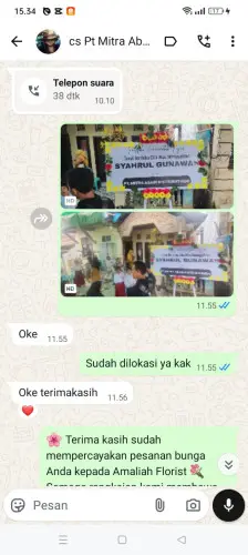Testimonial Papan Bunga serangmekar