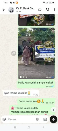 Testimonial Papan Bunga serangmekar